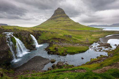 Waterfall Kirkjufell, Island