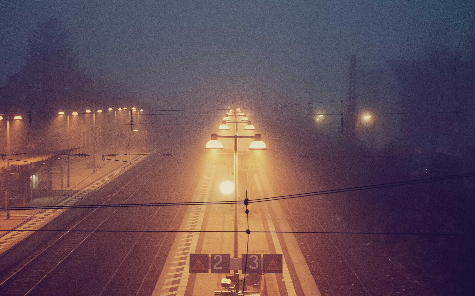 Trainstain with some fog